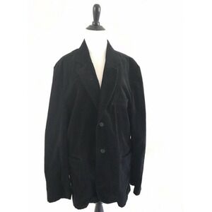 Positano | Mens Size XL Black Corduroy Sport Jacket Two Button Blazer Collar